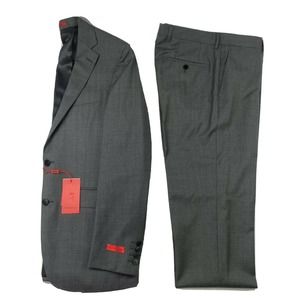 Bartorelli Napoli Gray Green Striped Mens Wool Suit 38R Pant 32XUnfinished NWT